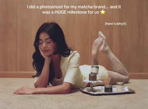here's why this @Nami Matcha shoot was such a big milestone for me ⭐️ you guys have seen me build nami from the bottom up and I'm so grateful🥹 Creative Director/Producer: @ashelyn.rose (IG)