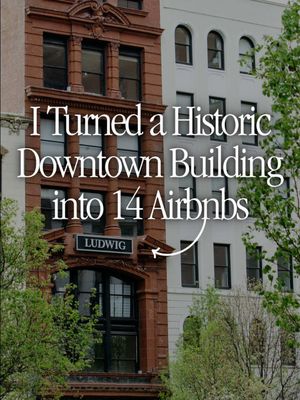 I bought a 100 year old downtown building an turned it into 14 Airbnbs and 9 offices. Here's the story and how it paid off. #entrepreneurship #airbnb #howididit #businessstory #beforeandafter 