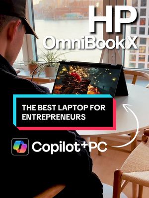 This is the best AI laptop for entrepreneurs, introducing the HP OmniBook X, a Copilot+ PC. #ai #Tech #techtok #hppartner #HPOmniBook @Windows @HP 