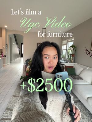 let’s film a UGC video for home furniture valued at +$2500!! #ugccreator #ugcexample 