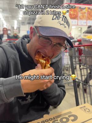 James can never eat in peace 😂 #pizza #food #Foodie #foodtiktok #costco 