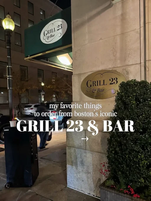 Grill 23 & Bar is a renowned steakhouse in Boston’s Back Bay. Their cozy, dark wood interior is decked out for the holidays! Get warmed up at their table next to the fireplace. This is always a hot spot for dinner or drinks! They serve the famous frosty martinis in glasses with crushed ice rims. I love the Big Crush martini 🍓 For entrées, the prime new york was perfectly cooked and we also loved the savory sauce on the oxtail bolognese 🍝  Don’t skip dessert — we had a perfect frosty espresso martini ☕️ Grill 23 & Bar also serves my FAVORITE cake in Boston…the famous coconut cake 🍰 Comment your favorite Grill 23 dishes ⤵️ #bostonfoodgram #bostonfood #grill23 #frostymartini #bostonfoodies 