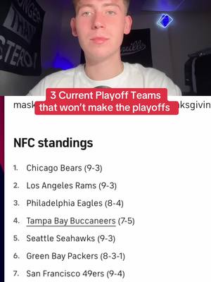 3 Current Playoff Teams that won’t make the playoffs #nfl #NFLPlayoffs #bears #colts #chargers 