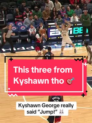 Kyshawn George is so tough with this three pointer 😮‍💨  #NBA #highlights #washingtonwizards #sportstiktok 