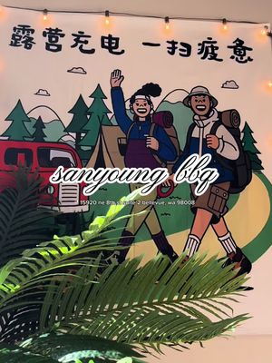Theme camp — chinese skewers bbq in bellevue, wa 🍖🍗🏕️ | Sanyoung BBQ  • • • • #goodeatswithjenny #pnw #sanyoungbbq #bellevue #chinese #chinesefood #foodblogger #fyp #foodtiktok #letseat 