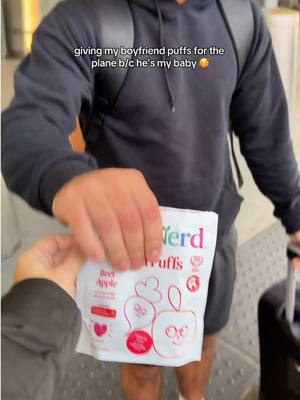 Even our older “baby’s” love the puffs. They are the perfect snack for anywhere. ✈️🥰 #foodnerd #puffs #plane #snack #fypシ 
