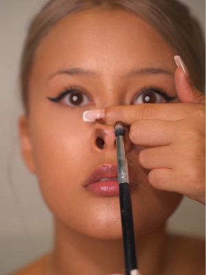 Nose cat fishing #makeup #nosecontour 