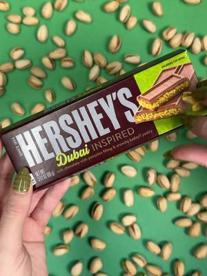 Unwrapping our new Hershey’s Dubai Inspired Chocolate Bar… #ASMR style 😌💚 We only made 10,000 of these bars, after that, they’re gone! Get yours on @Gopuff in New York City, Philadelphia, and Chicago or in-person at @hersheyschocolateworld in Times Square starting on December 4th at 10:00 AM EST.  #dubaichocolate #hersheys 