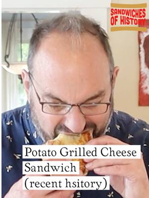 Potato Grilled Cheese Sandwich (recent history) on Sandwiches of History Every once in a while I like to indulge in a sandwich of recent history. A bunch of you fine folks sent me a post by Chef Tyler wherein he encrusted a grilled cheese with mashed potatoes before cooking. I don’t typically have mashed potatoes lying around but seeing as we just had Thanksgiving and that is one of the main side dishes, I do have some! What’s interesting, though, is that the mashed potatoes aren’t as big an aha moment as is what he puts on the inside. #fyp #sandwichesofhistory @Chef Tyler 
