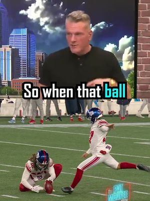 That was a TOUGH situation for Younghoe Koo The bottom of the football slipping is a NIGHTMARE.. HE JAMMED HIS FOOT RIGHT INTO THE GROUND.  @New York Giants  #jamiegillan #younghoekoo #newyorkgiants #patmcafee #thepatmcafeeshow 