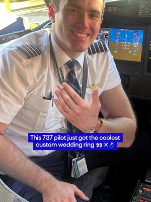 With this ring, I thee... surprise my United pilot fiancé with a ring made from a 737. 😍✈️  #Wedding #WeddingRing #Aircraft #AvGeek #UnitedAirlines 