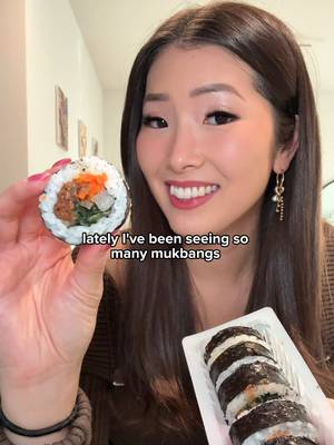 calling all mukbang creators 👋🏻 show off your #koreanfood mukbangs with @bibigo.global!🇰🇷✨ from my mom’s kitchen to your FYP, #kimbap is a delicious, authentic Korean food staple worth trying! Just add the “bibigo mukbang” pledge sticker to your Korean food mukbang video and use #MukbangPledge for a chance to be featured! #mukbang #bibigogimbap  