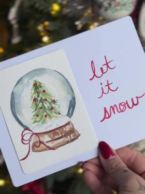 Holiday card inspo: the cutest watercolour snow globe ❄️✨ @Courtney Naray  #holiday #christmas #winter #art 
