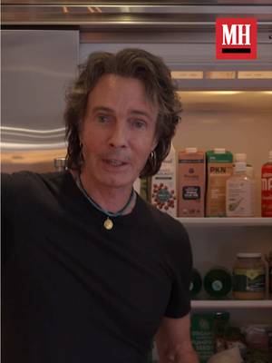 Rock icon Rick Springfield really can’t get enough of his wife’s tacos. Watch his full #GymAndFridge video at link in bio. #rickspringfield #tacos 