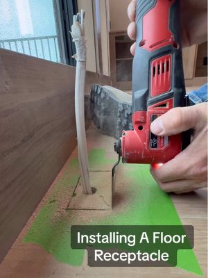 We just installed a floor receptacle in front of large windows #build #howto #construction #DIY #contractor
