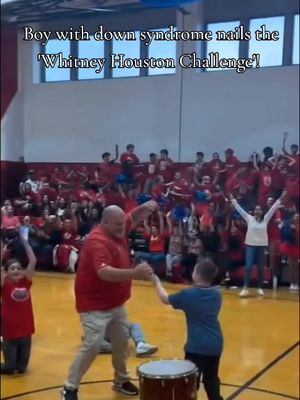 Boy nails the 'Whitney Houston Challenge'! The Whitney Houston Challenge is trend that tests participants' rhythm by having them hit a drum in time with the beat before the final chorus of "I Will Always Love You". (🎥:camatotois)