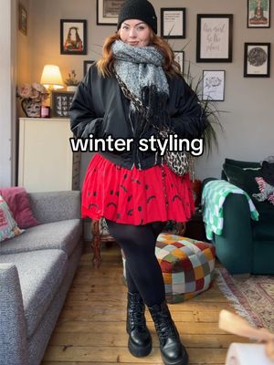 🚨 PSA: you don’t need a whole new wardrobe each time the season changes‼️  ❄️ DAY 1 ❄️ My 7 days of Autumn looks went down a treat so here’s 7 more looks from my wardrobe that I think are perfect for the winter months! (Essentially a few more layers and some extra accessories 😅) As always, the next 7 days will feature some new pieces I’ve bought recently, some bits I’m restyling from summer, and items I’ve had in my wardrobe forever & will continue to wear for years to come 🫶 This outfit is actually entirely reworn (very loved) pieces - feels very quintessential Poppy haha!  Dress @Lazy Oaf  Bomber @Primark  Tights @Snag - Clothes That Fit  Boots - @Dr. Martens  Scarf @prettylittlething  Beanie (collusion) @asos  Bag @Damson Madder  #winteroutfitideas #plussize #plussizefashion #lazyoaf #plussizetiktok 