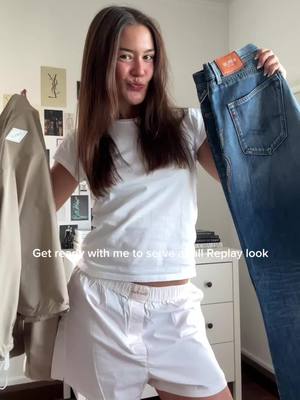 GRWM in full Replay energy. #Replay #ReplayJeans #newcollection #fashiontiktok