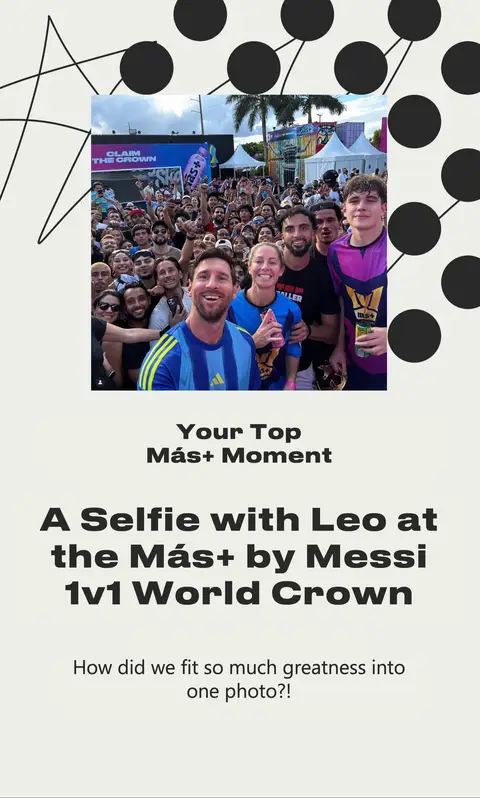 Your top player? Leo. Your top hydration drink? Obviously Más+. Your only mistake? Not grabbing a second can. Drop your top Más+ moment this year in the comments 👇 ¿Tu jugador top? Leo. ¿Tu bebida hidratante top? Obvio, Más+ ¿Tu único error? No coger una segunda lata. Cuéntanos en comentarios tu mejor momento Más+ de este año 👇 Inspo credit: Spotify