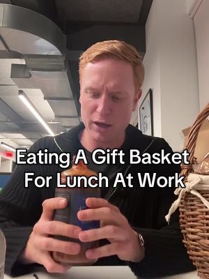 Went full holiday gift basket for lunch today, Bloody Mary mix was tough #holidays #gifts #lunch #work 