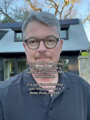 I’m a dentist and I would NEVER recommend a night guard without ruling out a sleep disorder first. Here’s what the research shows: 🔹 up to 80% of people who clench or grind at night have undiagnosed sleep-disordered breathing 🔹 Night guards don’t treat the root cause—they just protect teeth while potentially making the grinding and TMJ WORSE 🔹clenching and grinding are red flags that you can’t breathe in deep stage sleep  – Dr. B If we neglect the airway, the entire body pays the price…
