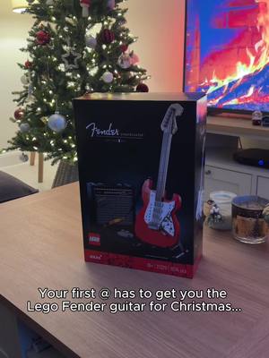 Your first @ has to get you the Lego Fender guitar for Christmas 👀 I don’t make the rules!! Had so much fun building this Lego Fender guitar set it was one of the best presents ever plus you can make either a Red Stratocaster or a black Stratocaster, it’s your choice 🎸  Anyone else built the Lego Fender guitar already!? #lego #fender #fenderstratocaster #fenderguitars #guitartok 