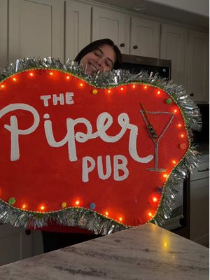 i’m obsessed and can’t wait to hang it up!! can’t decide if it needs more or I need to work on the other tasks for the party 😅😅 #kitschychristmas #crafty #christmasparty #DIY #craft 