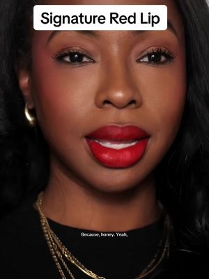 Replying to @The Fashionable Lawyer My signature red lip is always drugstore, and here’s how I perfect it every time 💄  I always exfoliate then use a full coverage concealer  What’s your go-to red?👇🏾 #MakeupWithJaleesa #redlipstick #redlips #blackmakeupartists #milanicosmetics 