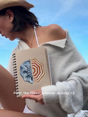 A solo beach drawing date w/ @La Roche-Posay ✨ #artist #sketchbook #beachdate #Anthelios #SPF AD ALWAYS READ THE LABEL AND FOLLOW THE DIRECTIONS FOR USE. Apply 20 minutes before sun exposure. Sunscreen is only one part of sun protection so wear protective clothing and seek shade. Avoid prolonged sun exposure. Reapply every 2 hours and after swimming, towelling and perspiring in accordance with directions.