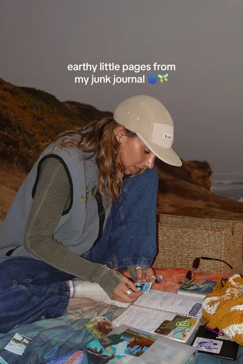 the best low stakes hobby to stop scrolling and get creative !! Me and my junk journal against the world 🙂‍↔️🔥 #junkjournal #junkjournalideas #granolagirl #pinterestinspo #earthyaesthetic 
