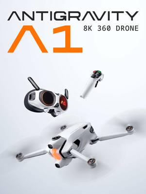 Antigravity A1 has landed Featuring an 8K 360 camera, Antigravity A1 comes ready to make every flight a moment to remember. ✅ 360 Immersive Flight ✅ Fly first, frame later with 8K 360 degree capture ✅ Just 249g for maximum compatibility ✅ Dual 1-inch micro-OLED Vision Goggles displays for a truly immersive experience ✅ Two types of motion control, fly on instinct with FreeMotion Mode or FPV Mode ✅ 24/39 Mins battery options  ✅ Auto Editing Discover more via link in bio ⬆️ #AntigravityA1 #Antigravity #360Drone
