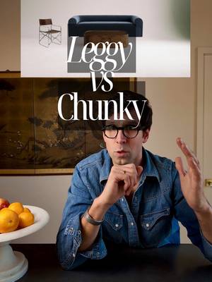 Is everything in your space the same weight? Good designers across the decades are always pairing solid & leggy pieces for a balanced look #interiordesign