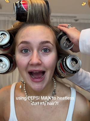 i’m going somewhere so exciting and you can ALL WATCH IT check out the @Pepsi UK socials for more details😳.. #heatlesscurls #hairtransformation AD