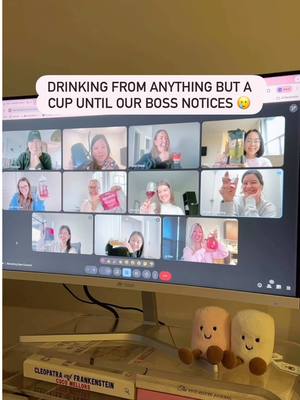 Just your average team meeting... working hard, hydrating harder 😌🥤🍓🌺 #officehumor #officepranks #officememes #teammeeting #teamfun 