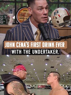 John Cena's first drink EVER was with The Undertaker #WWE #johncena #wrestling #theundertaker #fyp