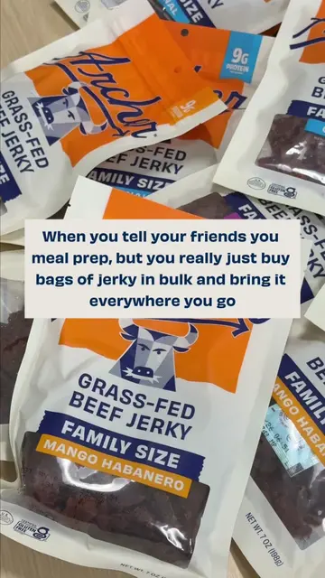are your meal preps 100% grass-fed and finished beef?🤨🤭 #archerjerky #sticktoreal