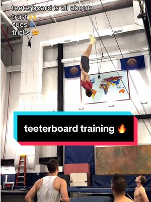 this is teeterboard training at Cirque du Soleil Drawn to Life in a nutshell 🔥 🤸 Anton Alekseev Quinn Ross #cirquedusoleil #teeterboard #acrobatics #gymnastics #disneysprings 