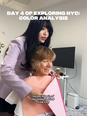 december 4th & were joining my mom to get her color analysis done at @Seklab_nyc Color Studio i think i need to go back for mine🤭  see ya tmrw for the 5th day of exploring nyc & getting out of my apartment :) #nyc #coloranalysis #coloranalyst #nycexperience #nycthingstodo 