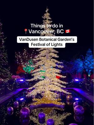 Experience the magic of the holidays at VanDusen Botanical Garden’s Festival of Lights 🎄✨ Stroll through 15 acres of over 1 million sparkling lights and interactive displays inspired by the Great Bear Rainforest in BC.  Check out why it's featured on @condenasttraveler list of the world’s best holiday light displays.  🎟️ Running now until January 5th. Book your tickets online and make this season one to remember! #exploreBC #christmas #holidays #vancouverbc #yvr @Destination Vancouver 