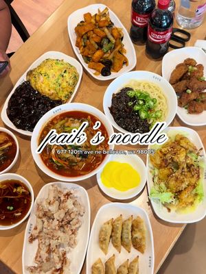 Surprisely spicy tofu + mushroom was our fav 🍄 also get the jajangmyeon 🍜 Paik’s Noodles in Bellevue, WA  •  • • • #goodeatswithjenny #pnw #bellevue #paiksnoodle #korean #Foodie #foodtiktok #jajangmyeon #letseat #stayhungry #supportlocal 