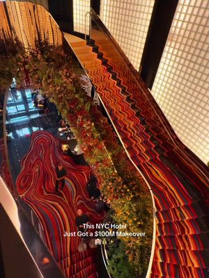 This NYC Hotel Just Got a $100M Makeover 💰✨🏨 Built in 1911 as an insurance headquarters, this landmark building just reintroduced itself. Beaux-Arts bones, polished stone, sculptural lighting and that grand staircase! 📍W New York – Union Square . . #nyc #newyork #whotel #hotel #newyorkcity 