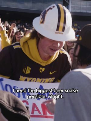 Cheers, @University of Wyoming 🍻 #nfl #beer #joshallen #beersnake #gopokes 