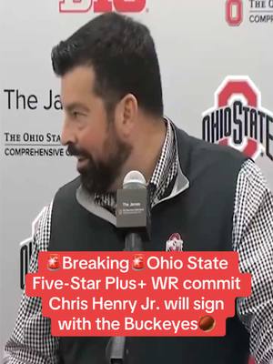 Ohio State Five-Star Plus+ WR commit Chris Henry Jr. will sign with the Buckeyes🌰 #viral #fyp #footballtiktok #footballvideo #rivals (via CFB report/x)