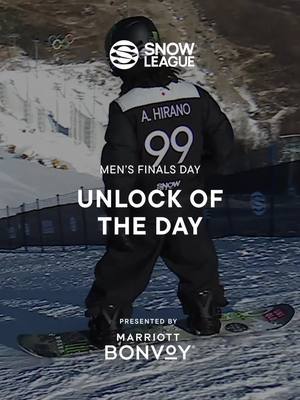 @MarriottBonvoy Unlock of the day: Ayumu Hirano Men’s Finals Throughout Event Two Ayumu Hirano was the one to watch in the Men’s Field, putting on a dominant performance from the first heat through the finals. #TheSnowLeague