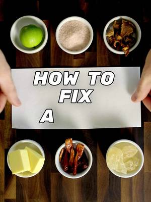 I wish someone made this video for me years ago... FYI: This is also the order I like to season in... Salt, sour, sweet, fat, umami, herbs, salt again.  Hope this helps! #foodscience #soup