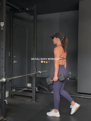 I loved, lovedddd this one 🥵 it’s a fun + challenging FULL BODY workout 🌶️ all you need are some dumbbells which is perfect for a home workout or when the gym is busy!! 1a. DB Thruster 4 sets | 12, 10, 8, 10, 12 reps SUPERSET 2a. DB Underhand Row 3 sets | 8-10 reps 2b. Db 21's 3 sets |21 reps 7 top half curls 7 bottom half curls 7 full curls 3a. Wide push ups into tricep push ups 4 sets | 5-7 reps  *one wide push up + one tricep push up = 1 rep* SUPERSET 4a. Deficit Curtsy Lunge 3 sets | 6, 8, 10 reps (each) 4b. Lateral Serve the platter 3 sets | 10-12 reps #fullbodyworkout #fullbodyexercise #workoutroutine #dumbbellworkout #dumbbellexercises 