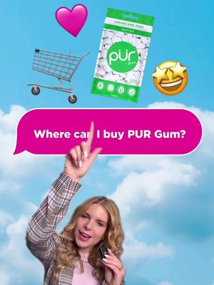 Here’s where you can shop PUR Gum! 🩷🛒 There are even more spots — ask in the comments! 🤩   #PurGum #ChewingGum #greenscreenvideo #fyp #foryoupage 
