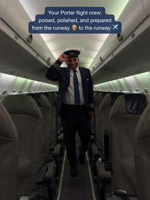 Yes, we’re runway certified ✈️✨ #porterairlines #pilotsoftiktok #flightcrew #cabincrew #flightattendant 