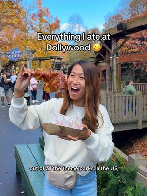 Dollywood has the best theme park food so I had to try as many as possible! Plus, the Smoky Mountain Christmas Festival is going on from now until January 4, 2026 where there’s specialty foods and drinks you can try. I definitely recommend getting the tasting pass and visiting Dollywood for their Christmas festivities 🎅🏻 #dollywood #dollywoodthemepark #smokymountainchristmas #pigeonforge #pigeonforgetennessee 