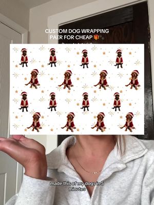 How to do the viral staples dog custom wrapping paper trend ✨🎁🐾 MERRY XMAS #christmas #dogs #gifts 
